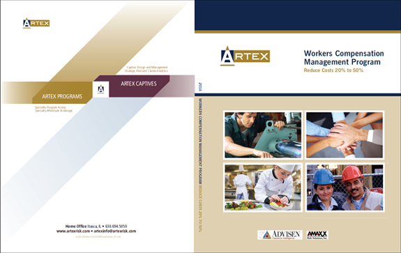 Fully Customized Workers Comp Book Cover for Artex